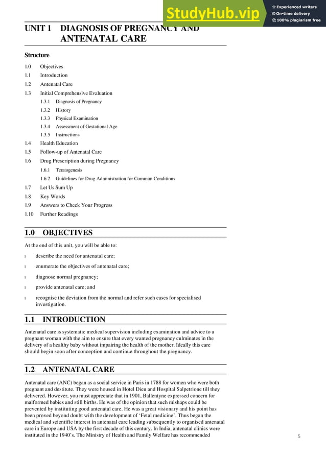 ANTENATAL CARE | PDF
