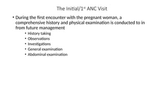 ANTENATAL CARE.pptx ANC Assessment guideline for nursing students | PPTX