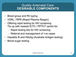ANTENATAL CARE OF................... .ppt