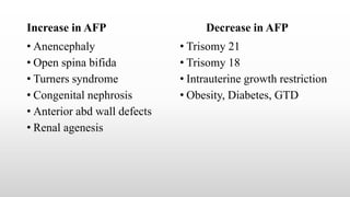 Trisomy Afp Antenatal / prenatal diagnosis of genetic disorders / diseases . Dr ...