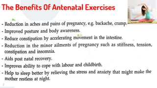 Antenatal exercise