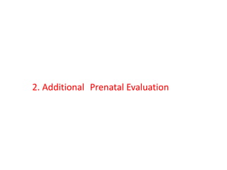 2. Additional Prenatal Evaluation
 
