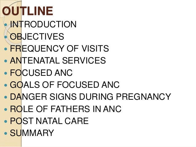 frequency of prenatal visits frequency of prenatal visits
