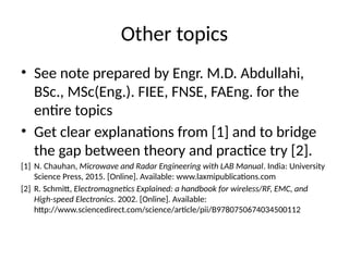Comprehensive Study of Antennas and Electromagnetic Wave Propagation in ...