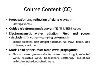 Comprehensive Study of Antennas and Electromagnetic Wave Propagation in ...