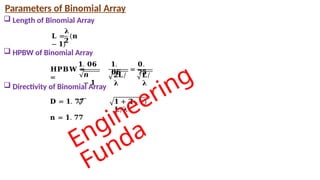 Basics of Antenna Array Antenna Array: It is a group of antenna ...