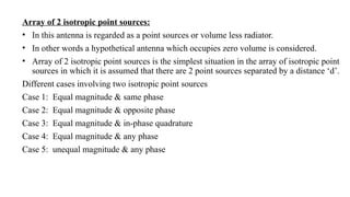 Antenna Arrays Modified power point presentation | PPTX