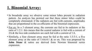 Antenna Arrays Modified power point presentation | PPTX