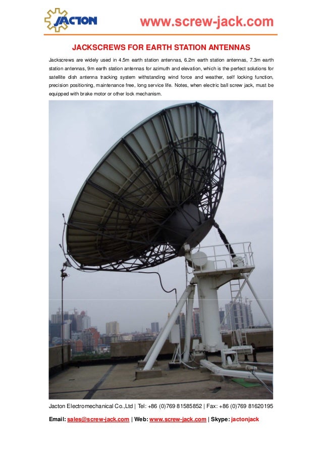 Antenna azimuth and elevation jackscrew, azimuth and elevation machin…