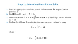 Steps to determine the radiation fields
 