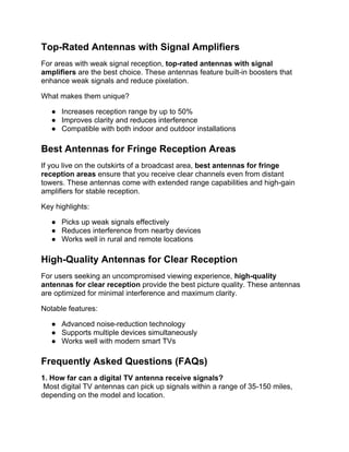 Buy Smart HDTV Antennas at Huge Discount | DOCX
