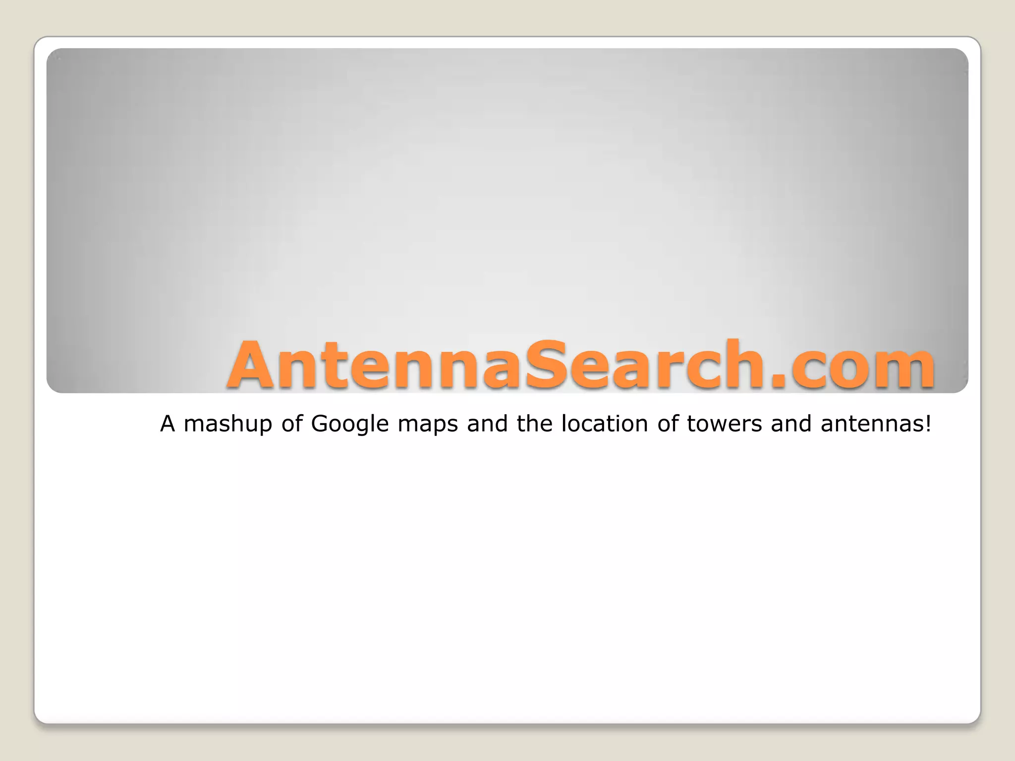 Antenna search PPT