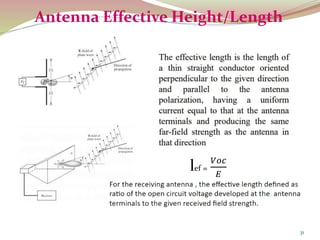31
Antenna Effective Height/Length
lef =
𝑉𝑜𝑐
𝐸
 