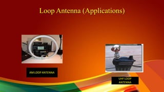 Loop Antenna (Applications)
AM LOOP ANTENNA
UHF LOOP
ANTENNA
 