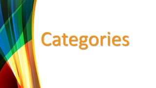 Categories
 