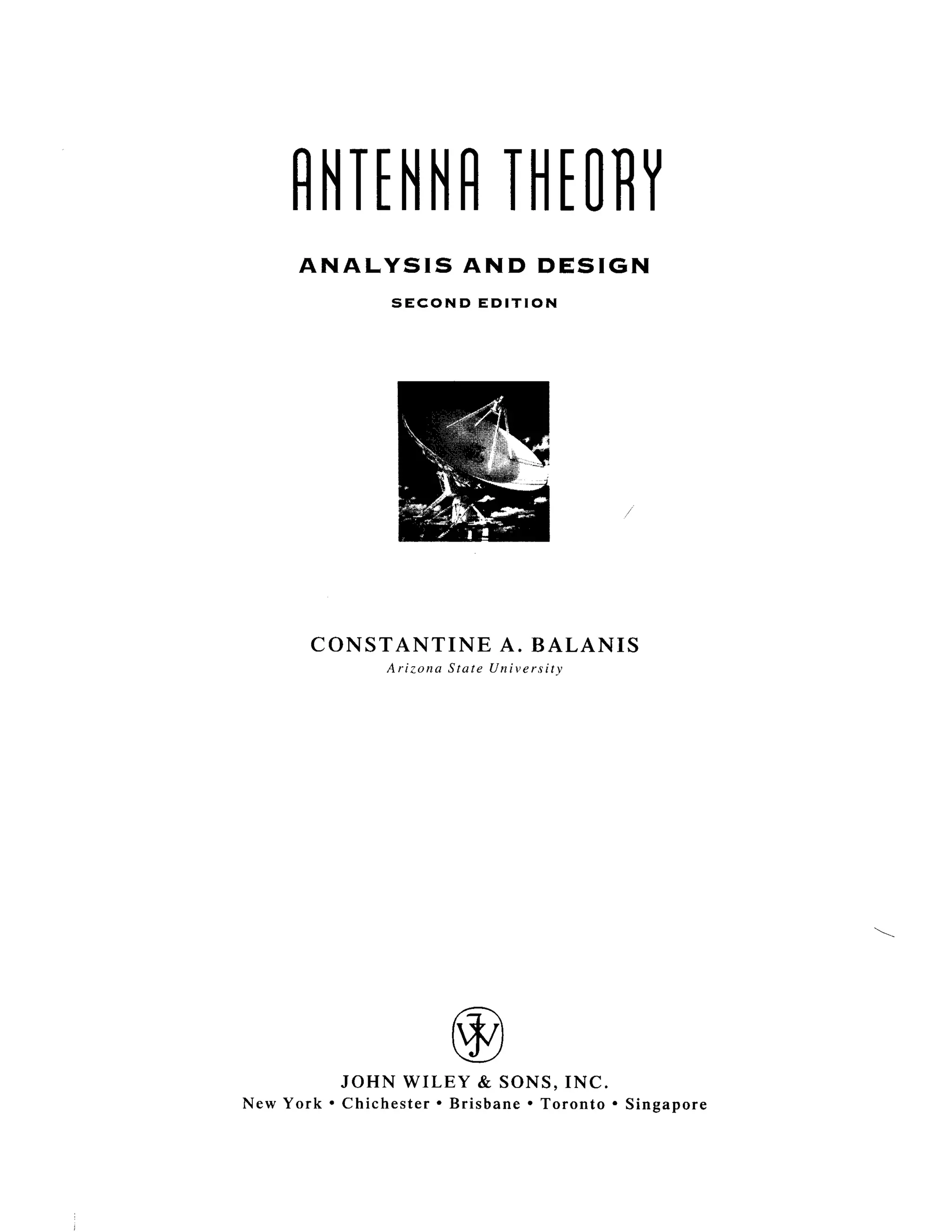 Antenna theory: analysis and design | PDF