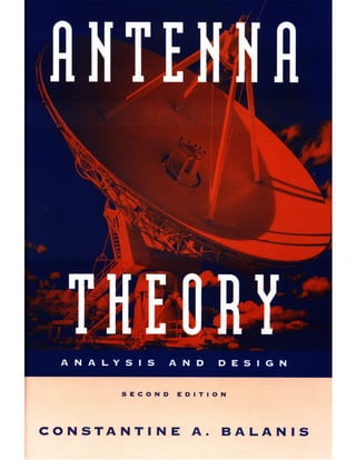 Antenna theory: analysis and design