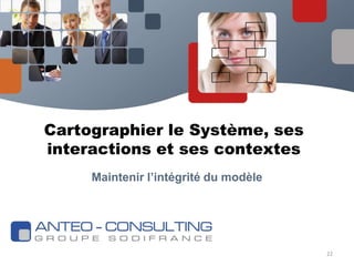 Cartographier le Système, ses interactions et ses contextesMaintenir l’intégrité du modèle22