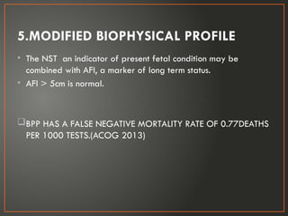 ANTE PARTUM FETAL EVALUATION.pptxnsndn sndjdj | PPTX