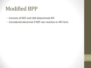 Antepartum fetal surveillance | PPTX