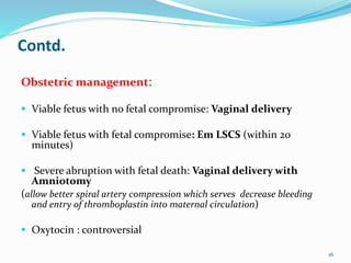 Antepartum hemorrhage prerit (2) | PPTX