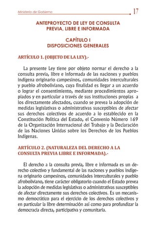 Anteproyecto ley de consulta