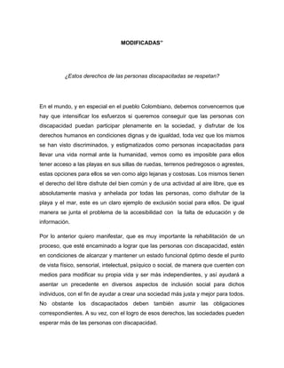 Anteproyecto La Dignidad Discapacitados