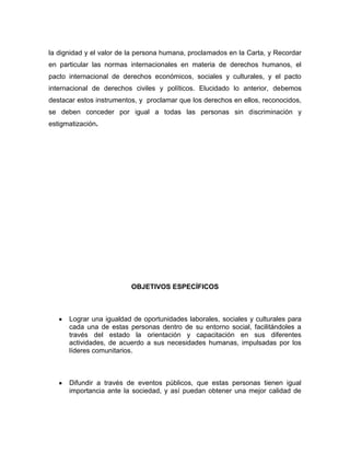 Anteproyecto La Dignidad Discapacitados