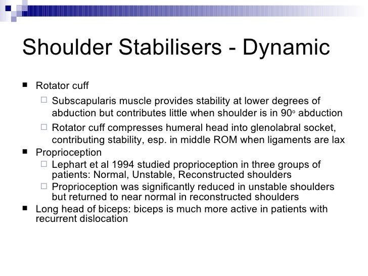 Anterior Glenohumeral Instability