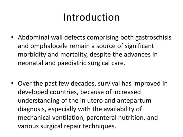 ANTERIOR ABDOMINAL WALL DEFECTS.pptx | Pregnancy | Reproductive Health