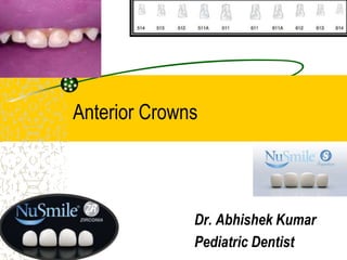 Anterior Crowns
Dr. Abhishek Kumar
Pediatric Dentist
 