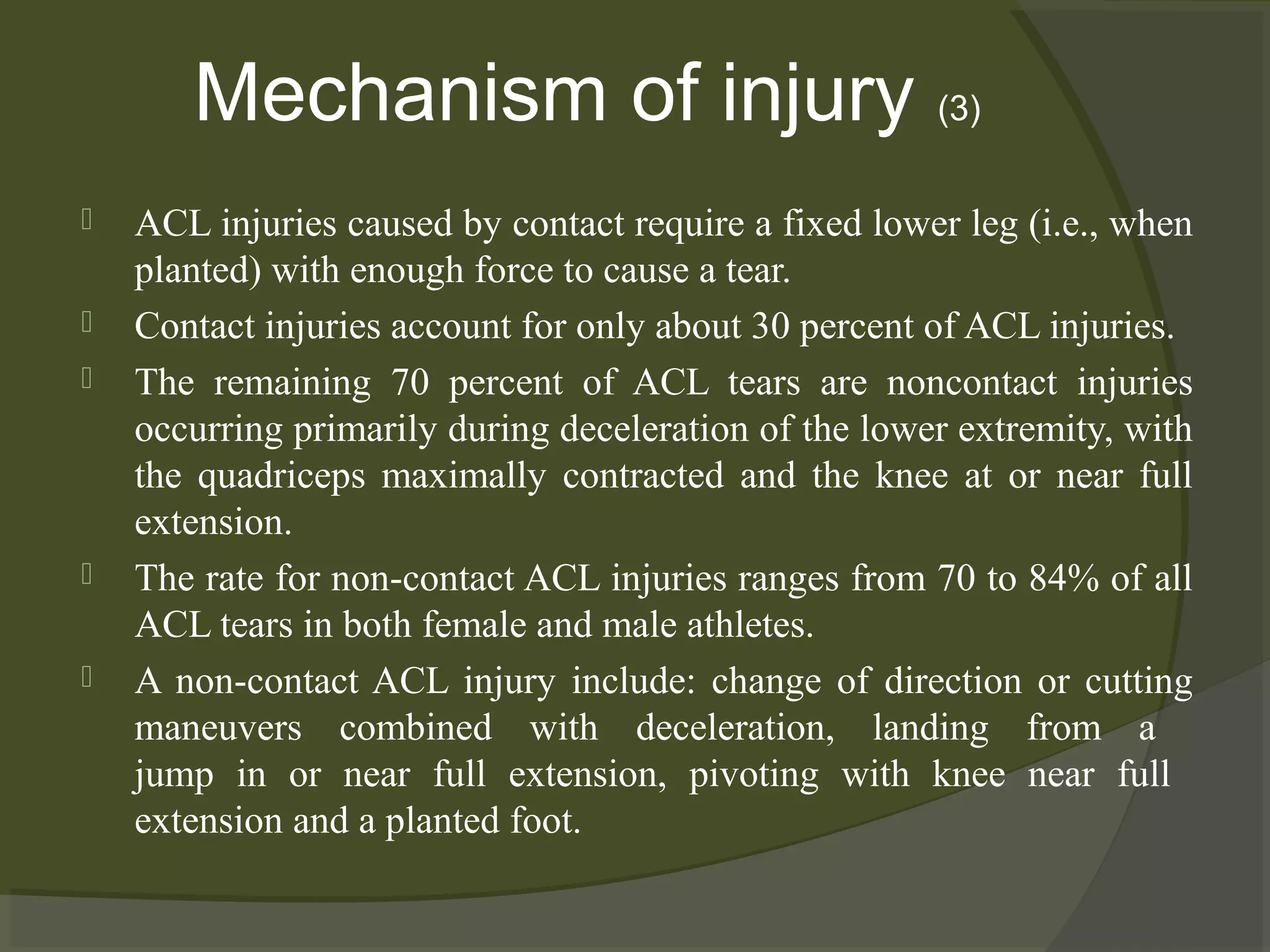 Anterior cruciate ligament injuries micro | PPT