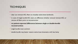 Anterior cruciate ligament injuries pptx | PPTX