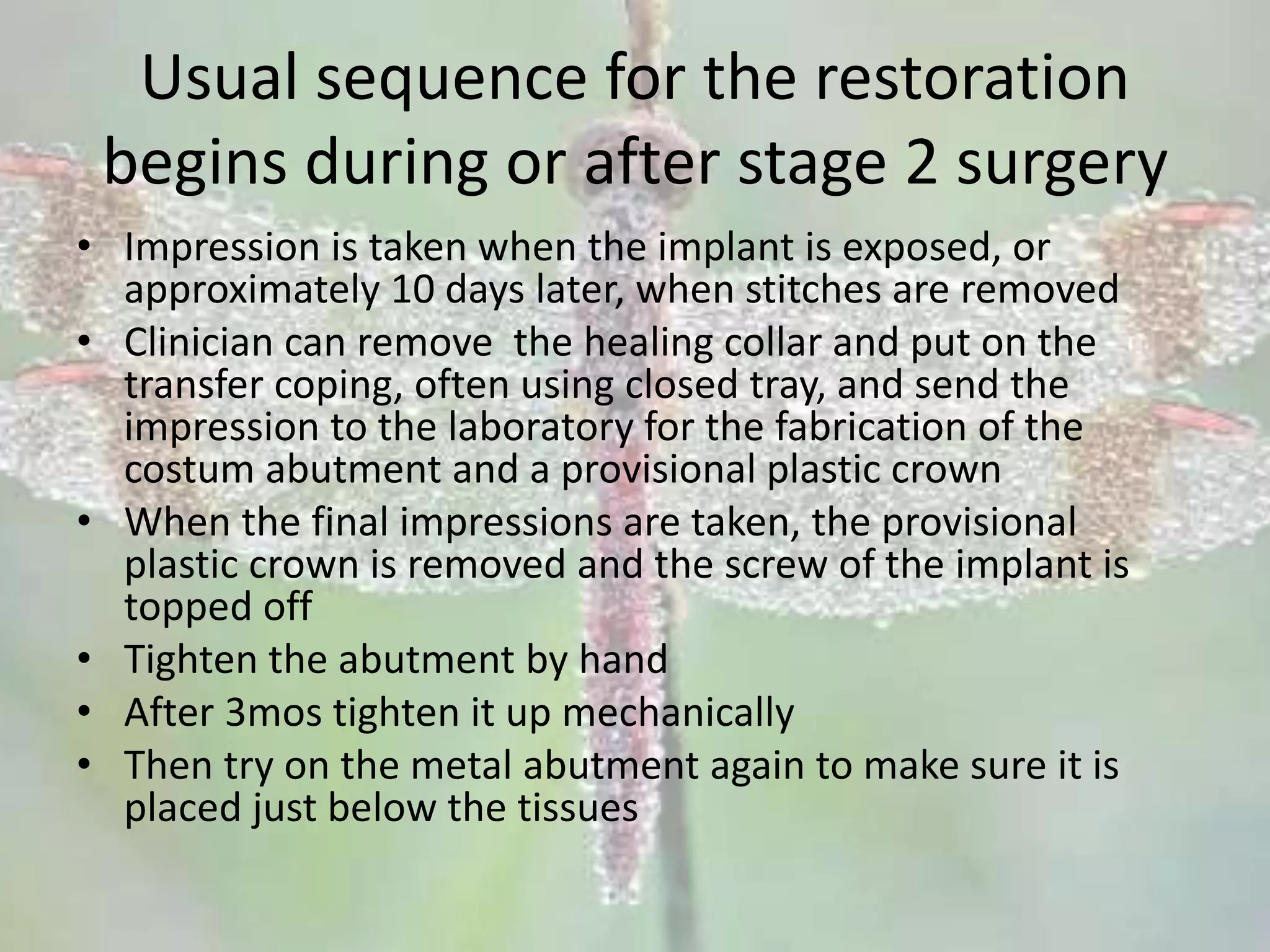 Anterior Single Tooth implants in the Esthetic Zone | PPTX