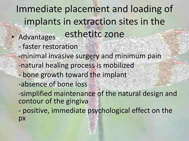 Anterior Single Tooth implants in the Esthetic Zone | PPTX | Dental ...