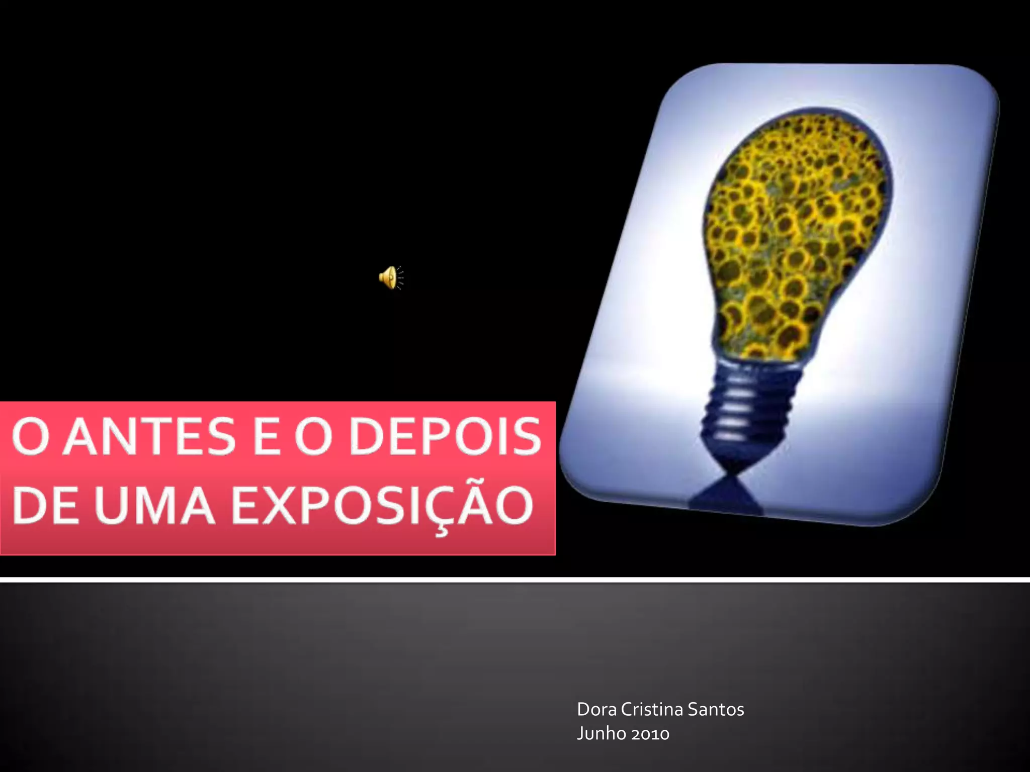 O ANTES E O DEPOIS DE UMA EXPOSIÇÃODora Cristina Santos Junho 2010