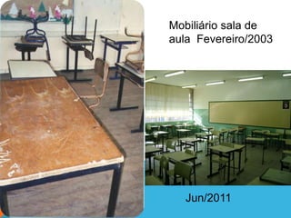 Mobiliário sala de
aula Fevereiro/2003
Jun/2011
 