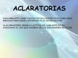 Procedimiento Fónico: entonación interrogativa