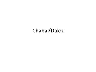 Chabal/Daloz 