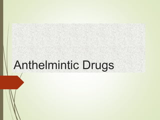Anthelmintic Drugs
 