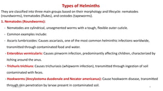 anthelmintics Parasitic infections are caused by organisms that live ...