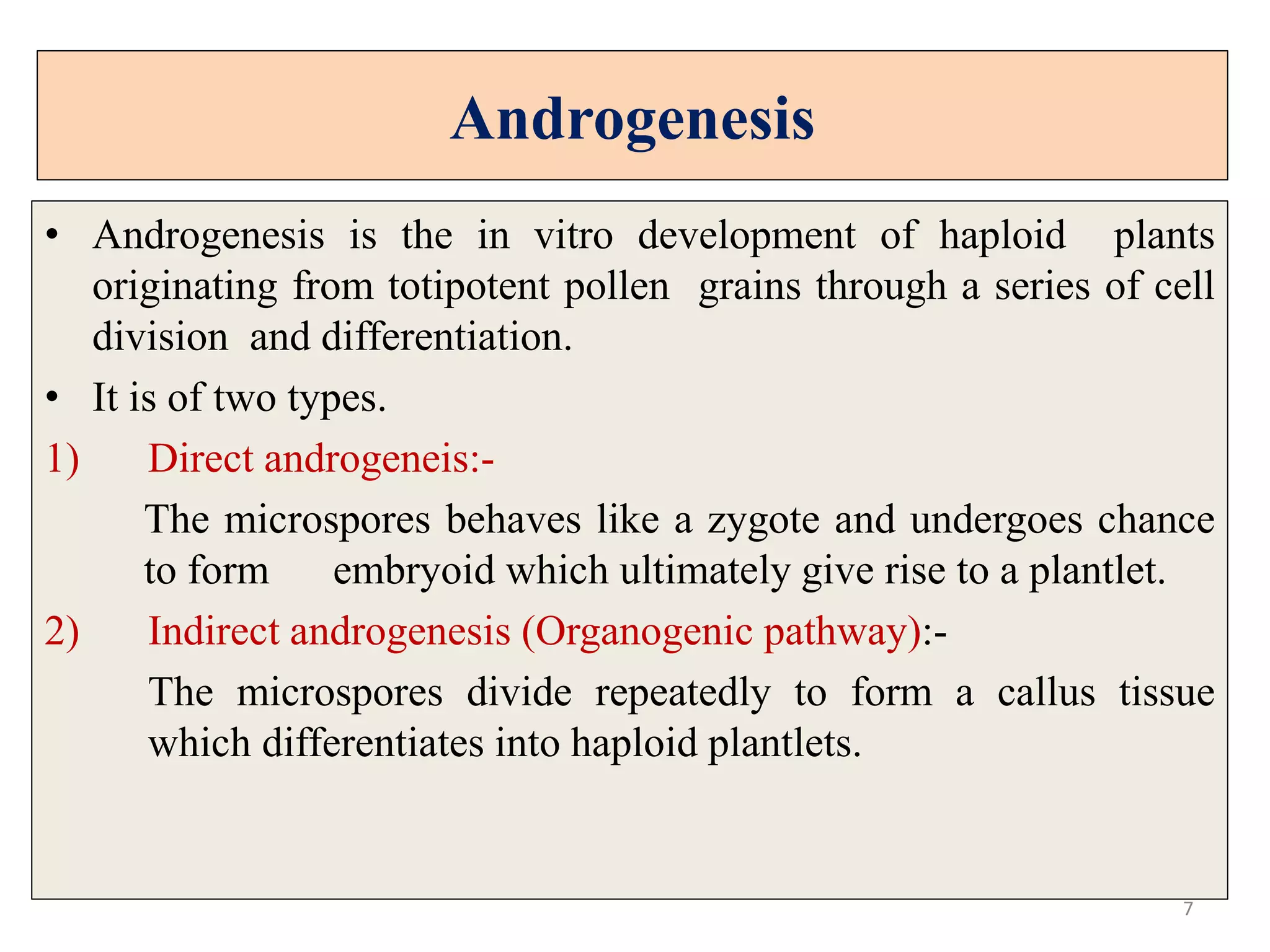 Anther culture & its importance in vegetable crops | PPTX | Infertility ...