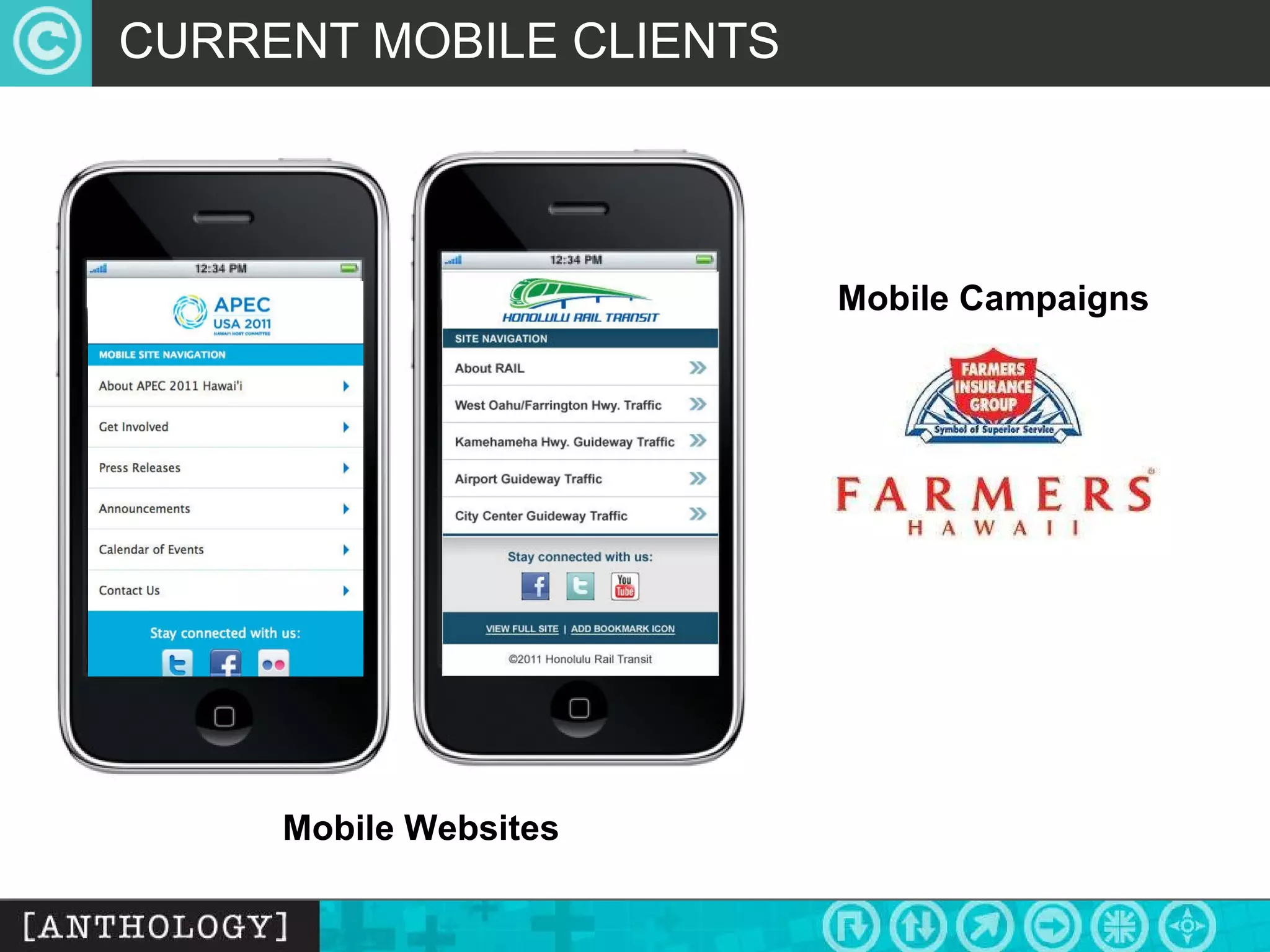 CURRENT MOBILE CLIENTS Mobile Websites Mobile Campaigns 