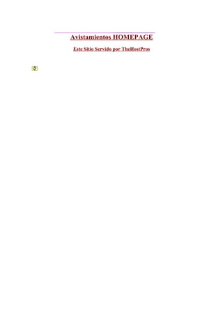 Avistamientos HOMEPAGE
Este Sitio Servido por TheHostPros
 