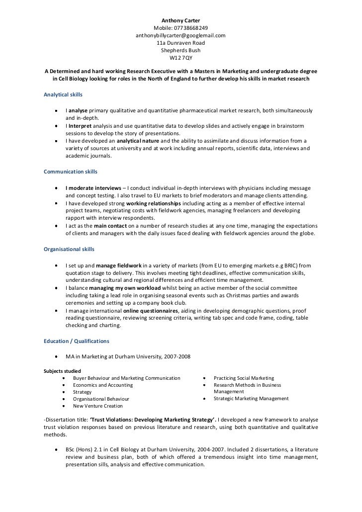 resume analytical skills