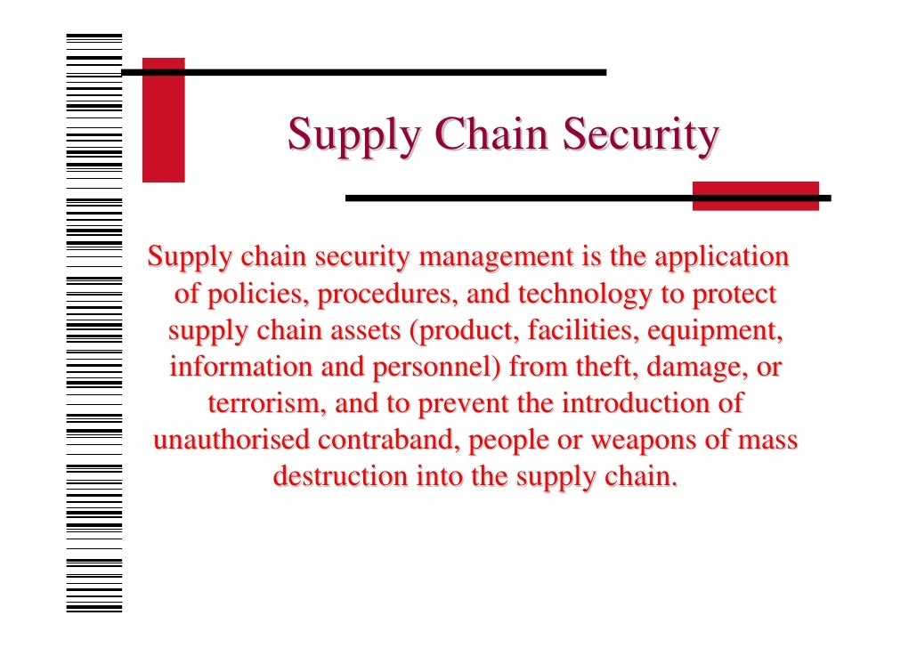 international supply chain security international supply chain security