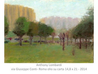 Anthony Lombardi
via Giuseppe Conti- Roma olio su carta 14,8 x 21 - 2014

 