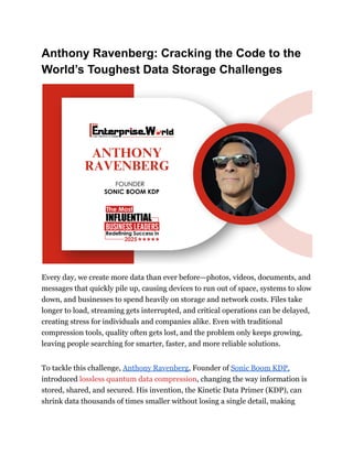 Anthony Ravenberg_ Cracking the Code to the World’s Toughest Data ...