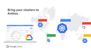 Bring your clusters to
Anthos
 