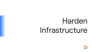 Harden
Infrastructure
 